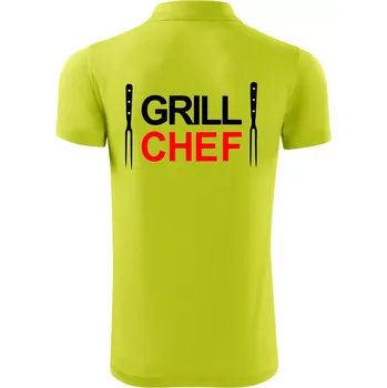 Pánská košile Grilování - Grill Chef - Polokošile Victory sportovní (dresovina) - M ( Limetková )