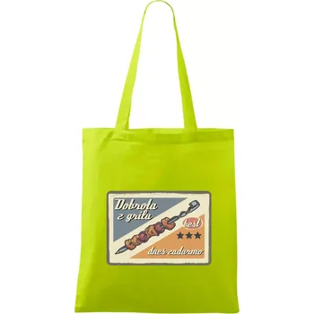Dobrota z grilu - Taška bavlněná - 42 x 38 cm ( Limetková )