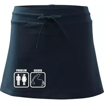 Dámská sukně Problém rybaření - Sportovní sukně - two in one - L ( Námořní modrá (velmi tmavá - téměř černá) )