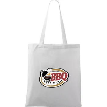 Nákupní taška BBQ logo - Taška bavlněná - 42 x 38 cm ( Bílá )