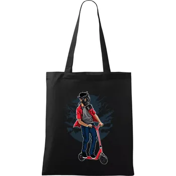 Nákupní taška Gasmask Rider - Taška bavlněná - 42 x 38 cm ( Černá )