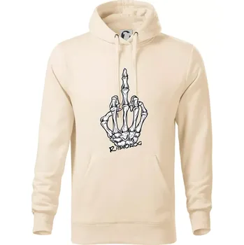 Pánská mikina Radiolog prostředníček - Mikina pánská Cape s kapucí - 4XL ( Mandlová )