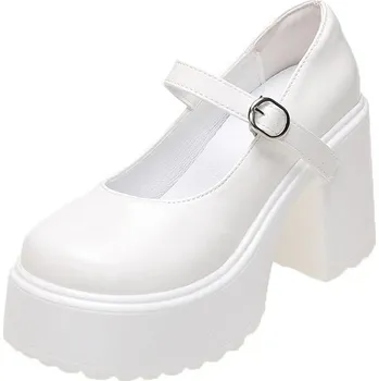 Dámské lodičky Dámské boty na podpatku v lolita stylu Barva: Béžová, Velikost: 40