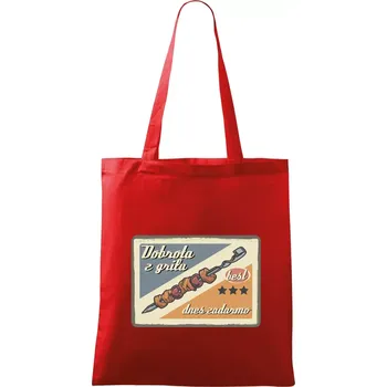 Dobrota z grilu - Taška bavlněná - 42 x 38 cm ( Červená )
