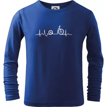 Chlapecké tričko EKG Koloběžka velké a malé kolo - Triko dětské Long Sleeve - 122 cm/6 let ( Královská modrá )