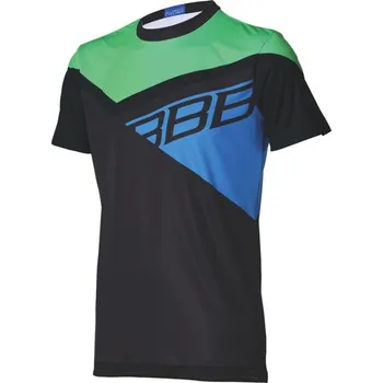 cyklistický dres BBB Cyklistický dres s krátkým rukávem - GRAVITY - modrá/zelená/černá 2XL