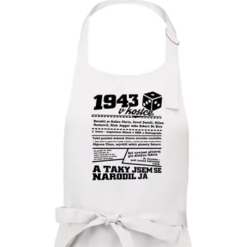 Kuchyňská zástěra 1943 v kostce - Pánská zástěra na vaření - Univerzální velikost ( Bílá )