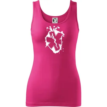 Dámské oblečení Zdravotnické srdce - Dámské tílko - M ( Purpurová )