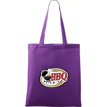 BBQ logo - Taška bavlněná - 42 x 38 cm ( Fialová )