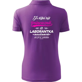 Je těžké být princezna - laborantka - Polokošile dámská Pique Polo - S ( Fialová )