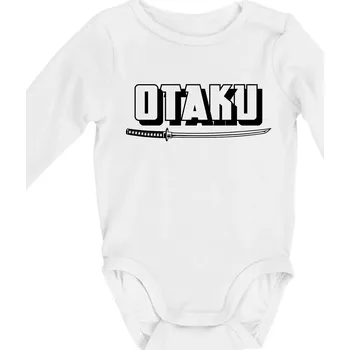 Kojenecký body Otaku - katana - Body kojenecké s dlouhým rukávem - Dlouhý r. do 3 měs ( Bílá )