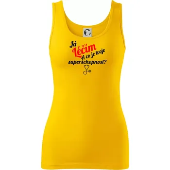 Dámské oblečení Já léčím - tvoje superschopnost? Šikmý nápis - Dámské tílko - S ( Žlutá )