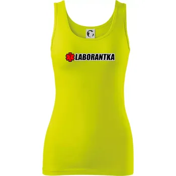 Dámské tričko Laborantka kříž - Dámské tílko - M ( Limetková )