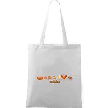 Nákupní taška Ovolution - Taška bavlněná - 42 x 38 cm ( Bílá )