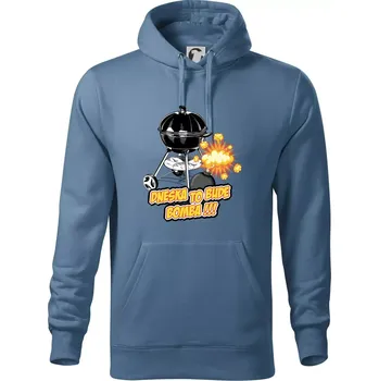 Pánská mikina Dneska to bude bomba - Mikina pánská Cape s kapucí - 5XL ( Denim )