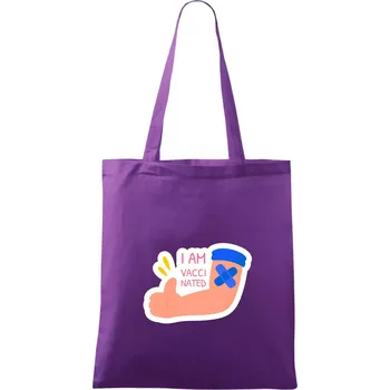 I am vaccinated - Taška bavlněná - 42 x 38 cm ( Fialová )