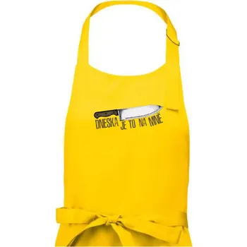 Kuchyňská zástěra Dneska je to na mně - Pánská zástěra na vaření - Univerzální velikost ( Žlutá )