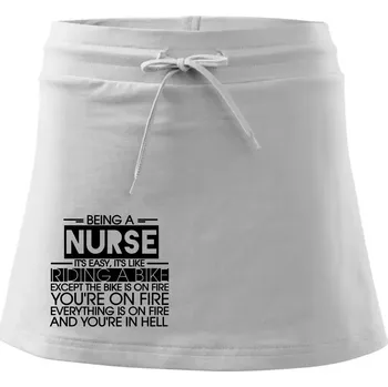 Dámská sukně Being a nurse - bike - Sportovní sukně - two in one - S ( Bílá )