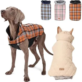 Obleček pro psa Tineer nepromokavá oboustranná vesta pro psy pro malé, střední a velké psy - oboustranný teplý