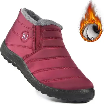 Pánská zimní obuv Zimní outdoorové kotníkové boty – pánské, zateplené a voděodolné Velikost: 37, Barva (Varianta): BJ-Red
