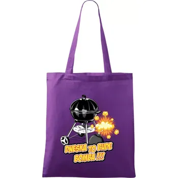 Dneska to bude bomba - Taška bavlněná - 42 x 38 cm ( Fialová )