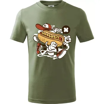 Hotdogátor - Tričko dětské bavlněné - 104-110cm / 3-4 roky ( Khaki )