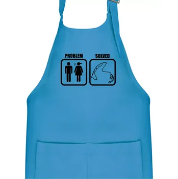 Kuchyňská zástěra Problém rybaření - Dětská zástěra na vaření - Univerzální velikost ( Světlý tyrkys )
