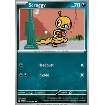 Sběratelská karetní hra Pokémon WHT 057/086 Scraggy - White Flare Stav: Near Mint, Verze: NORMAL