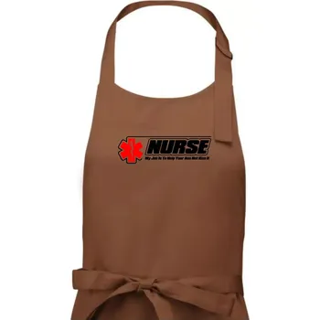 Kuchyňská zástěra Nurse My Job Is To Save Your Ass Not Kiss It - Dámská zástěra na vaření - Univerzální velikost ( Kakaová )