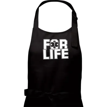 Kuchyňská zástěra For Life - Pánská zástěra na vaření - Univerzální velikost ( Černá )