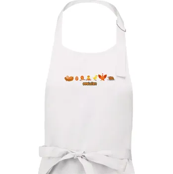 Kuchyňská zástěra Ovolution - Dámská zástěra na vaření - Univerzální velikost ( Bílá )