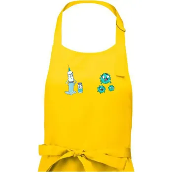 Kuchyňská zástěra Očkování a virus - Pánská zástěra na vaření - Univerzální velikost ( Žlutá )