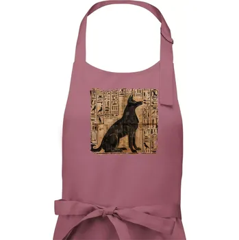 Kuchyňská zástěra Egyptské hieroglyfy pes - Pánská zástěra na vaření - Univerzální velikost ( Starorůžová )