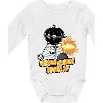 Dneska to bude bomba - Body kojenecké s dlouhým rukávem - Dlouhý r. 6-12 měs ( Bílá )