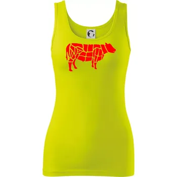 Grilování - Grill Chef - Kráva - Dámské tílko - XS ( Limetková )