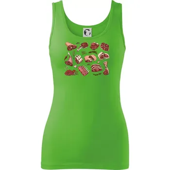 Dámské tričko Maso na gril - Dámské tílko - XS ( Apple Green )