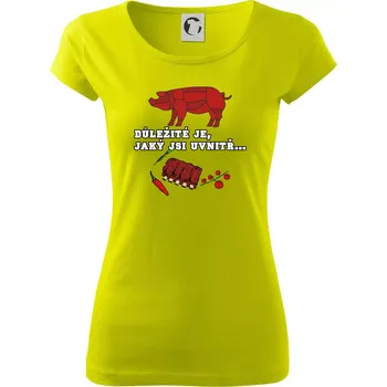 Dámské tričko Důležité je, jaký jsi uvnitř - Dámské triko Pure - M ( Limetková )