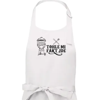 Kuchyňská zástěra Grilování tohle mi fakt jde - Pánská zástěra na vaření - Univerzální velikost ( Bílá )