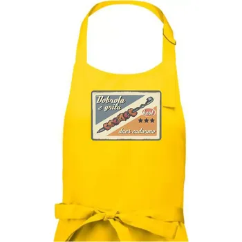 Kuchyňská zástěra Dobrota z grilu - Pánská zástěra na vaření - Univerzální velikost ( Žlutá )