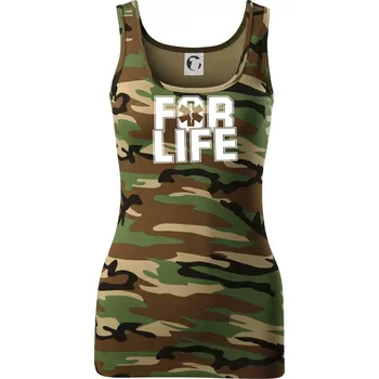 Dámské tričko For Life - Dámské Maskáčové tílko - XL ( Hnědý maskáč )