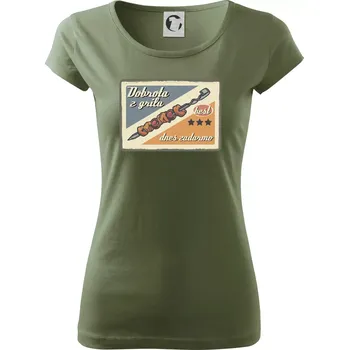 Dobrota z grilu - Dámské triko Pure - XS ( Khaki )