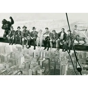 Puzzle SCHMIDT Puzzle Čas oběda, parodie slavné fotografie, 1000 dílků