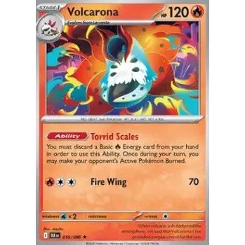 Sběratelská karetní hra Pokémon BLK 016/086 Volcarona - Black Bolt Stav: Near Mint, Verze: HOLO
