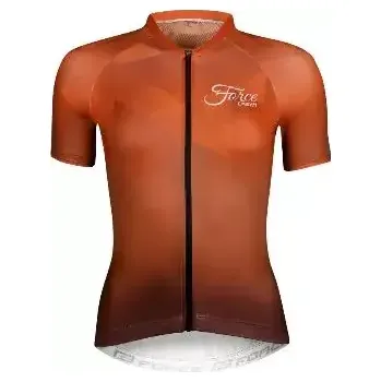 cyklistický dres Force Gem dámský dres krátký rukáv cihlová vel. S