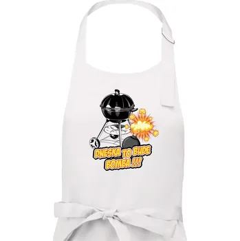 Kuchyňská zástěra Dneska to bude bomba - Dámská zástěra na vaření - Univerzální velikost ( Bílá )