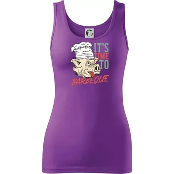 Dámské tričko It's Time to Barbeque - Dámské tílko - XL ( Fialová )