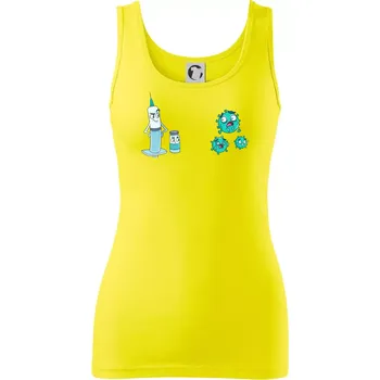 Dámské tričko Očkování a virus - Dámské tílko - L ( Citrónová )