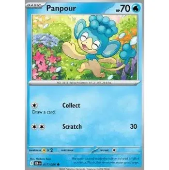 Sběratelská karetní hra Pokémon BLK 017/086 Panpour - Black Bolt Stav: Near Mint, Verze: NORMAL