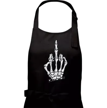 Kuchyňská zástěra Radiolog prostředníček - Pánská zástěra na vaření - Univerzální velikost ( Černá )