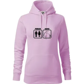 Dámská mikina Problém rybaření - Mikina dámská Cape s kapucí - XS ( Orchid )